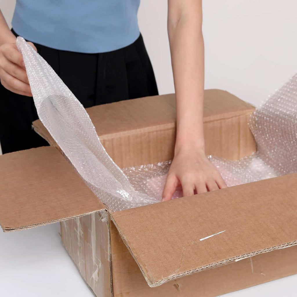 wanguagua Bubble Packing Moving Wrap, 12 Inch x 72 ft Total, 2 Pack | Heavy Duty Fully-inflated Bubbles for Boxes, Shipping Cushioning Supplies, Perforated Every 12"
