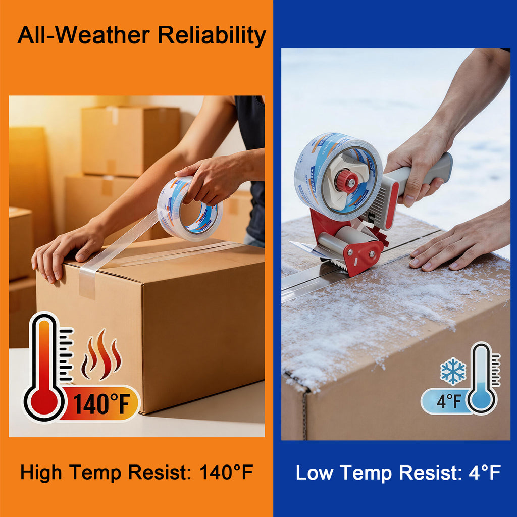 wanguagua Clear Packing Tape Refills, No Smell, 6 Rolls, 1.88in x 55 yds | Strong Adhesive, Super Clear, Heavy Duty, Shipping, Packaging Tape for Moving Boxes, Compatible with All Dispensers